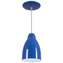 Ver imagem 1 de Pendente Bala Luminária Lustre Alumínio Azul Royal - Rei Da Iluminação