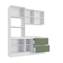 Ver imagem 5 de Armário de Cozinha Compacta Torre Quente 100% Mdf 190cm Branco/verde Celeste Kappesberg
