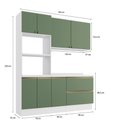 Ver imagem 3 de Armário de Cozinha Compacta Torre Quente 100% Mdf 190cm Branco/verde Celeste Kappesberg