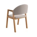 Ver imagem 7 de Kit 2 Cadeira de Jantar Arezzo Estofada Sala ou Área Gourmet Madeira Maciça:linho Areia