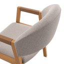 Ver imagem 6 de Kit 2 Cadeira de Jantar Arezzo Estofada Sala ou Área Gourmet Madeira Maciça:linho Areia