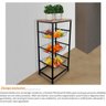 Fruteira Cozinha de Chão Aço com Tampo Mdf 3 Cestos Preta - 2