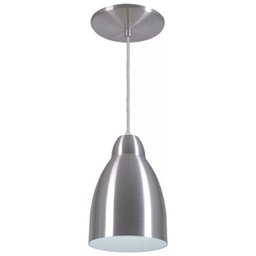 Pendente Bala Luminária Lustre Alumínio Escovado - Rei Da Iluminação - 1