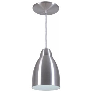 Pendente Bala Luminária Lustre Alumínio Escovado - Rei Da Iluminação