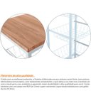 Ver imagem 4 de Fruteira Cozinha de Chão Aço com Tampo Mdf 3 Cestos Branca