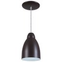 Ver imagem 1 de Pendente Bala Luminária Lustre Alumínio Marrom Tabaco Textura - Rei Da Iluminação