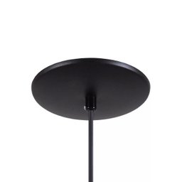 Pendente Bala Luminária Lustre Alumínio Preto Textura com Cobre - Rei Da Iluminação - 2