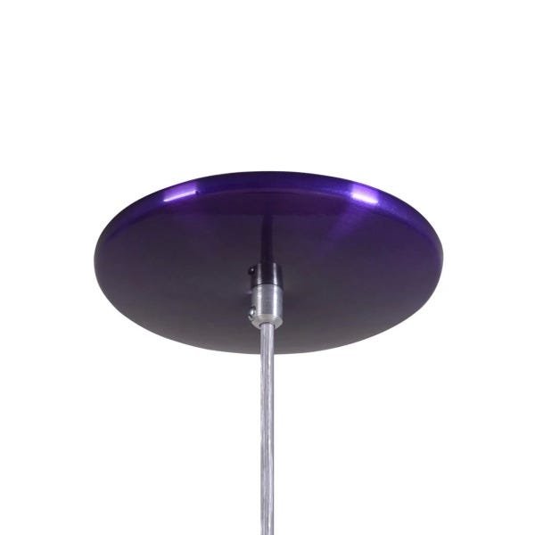 Pendente Bala Luminária Lustre Alumínio Roxo Verniz - Rei Da Iluminação - 2