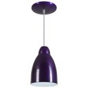 Ver imagem 1 de Pendente Bala Luminária Lustre Alumínio Roxo Verniz - Rei Da Iluminação