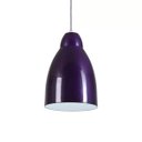 Ver imagem 3 de Pendente Bala Luminária Lustre Alumínio Roxo Verniz - Rei Da Iluminação