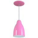 Ver imagem 1 de Pendente Bala Luminária Lustre Alumínio Rosa - Rei Da Iluminação