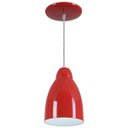 Ver imagem 1 de Pendente Bala Luminária Lustre Alumínio Vermelho - Rei Da Iluminação