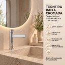 Ver imagem 5 de Torneira Daytona Cromada Baixa Aço Inox 304 Premium Goldenx