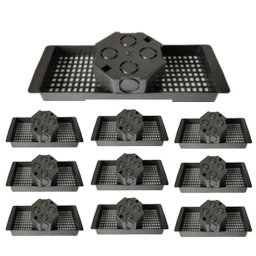 10 Caixas de Teto Suporte 30cm para Laje Preto Canal - 1
