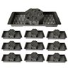 10 Caixas de Teto Suporte 30cm para Laje Preto Canal - 1