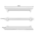 Ver imagem 5 de Kit 4 Prateleiras de Parede Nicho Mdp 60x20 Branco 15mm
