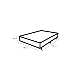 Cama Box Casal 138 Bello Box - Tecido Sintético Preto - 3