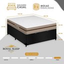 Ver imagem 4 de Cama Box Baú Casal Bioclassic Colchão Molas Ensacadas Euro Pillow Suede Preto 138cm