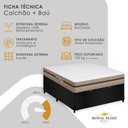 Ver mais imagens de Cama Box Baú Casal Bioclassic Colchão Molas Ensacadas Euro Pillow Suede Preto 138cm