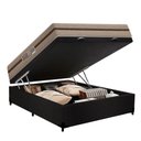 Ver imagem 3 de Cama Box Baú Casal Bioclassic Colchão Molas Ensacadas Euro Pillow Suede Preto 138cm