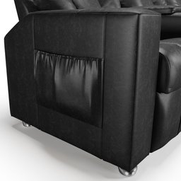 Poltrona Reclinável para Cinema 3 Lugares Praddo Fh9 Pu Preto - Mpozenato - 11