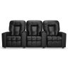 Poltrona Reclinável para Cinema 3 Lugares Praddo Fh9 Pu Preto - Mpozenato - 6