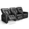 Poltrona Reclinável para Cinema 3 Lugares Praddo Fh9 Pu Preto - Mpozenato - 1