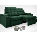 Ver mais imagens de Sofá com Porta Copos e Carregador Usb Eureka 1,70m Assento Retrátil e Reclinável Velosuede