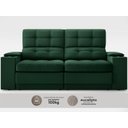 Ver imagem 5 de Sofá com Porta Copos e Carregador Usb Eureka 1,70m Assento Retrátil e Reclinável Velosuede