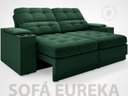 Ver imagem 3 de Sofá com Porta Copos e Carregador Usb Eureka 1,70m Assento Retrátil e Reclinável Velosuede