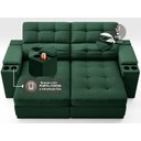 Ver imagem 6 de Sofá com Porta Copos e Carregador Usb Eureka 1,70m Assento Retrátil e Reclinável Velosuede