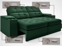 Ver imagem 4 de Sofá com Porta Copos e Carregador Usb Eureka 1,70m Assento Retrátil e Reclinável Velosuede