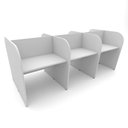 Ver imagem 3 de Mesa de Trabalho Atendimento para 6 Pessoas 2,80m Cinza F5 Cor:cinza