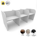 Ver imagem 4 de Mesa de Trabalho Atendimento para 6 Pessoas 2,80m Cinza F5 Cor:cinza