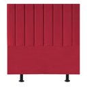 Ver imagem 1 de Cabeceira Estofada Cama Box Solteiro 90 Cm Taís Suede Vermelho
