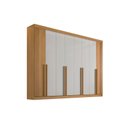 Ver imagem 2 de Guarda Roupa Casal 8 Portas 8 Gavetas - Daymont Ripado-cinamomo/off White - Móveis D'doro