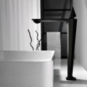 Ver imagem 1 de Torneira Banheiro Misturador Monocomando Alta Preta Ca8204pl Luuk Young