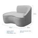 Ver imagem 5 de Kit Divã Recamier Orgânico Marrocos 150cm Lado Esquerdo e 1 Poltronas Amore Linho Cinza Claro
