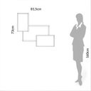 Ver imagem 4 de Nicho de Parede Industrial para Livros Dalla Costa 100% Mdf Cor:off White com Freijó