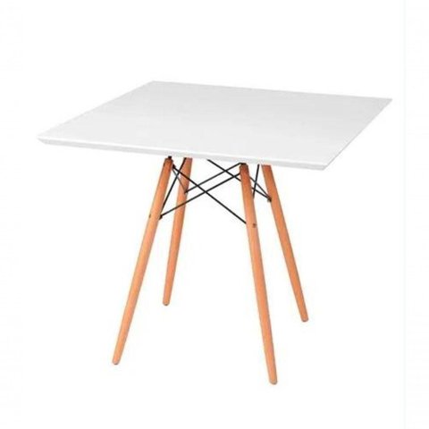 Mesa de Jantar Quadrada Eiffel 90cm Mdf Charles Eames - Branco