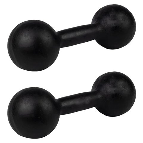 Par Halter Bola Pintado 10kg para Ginastica e Musculação