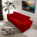 Ver imagem 2 de Sofá Santiago 2 Lugares 220 Cm - Meu Estofado:vermelho Simonetto