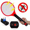 Ver imagem 5 de Raquete Mata Insetos Mosquito Mosca Voadores Recarregável Bivolt Elétrica Eficiente Portátil