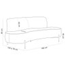 Sofá 3 Lugares Curvo Living Sala de Estar 180 Cm Lapa C06 Base Titânio Linho Oliva A-424 - Lyam Lyam - 4