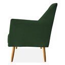 Ver imagem 3 de Poltrona Decorativa Julia Veludo Pés Palito Castanho Verde