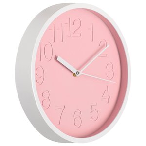 Relógio de Parede Decorativo Silencioso Color 24 Cm Rel-104 Pgb Analógico