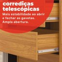 Ver imagem 5 de Guarda Roupa Casal 6 Portas 4 Gavetas 100% MDF London Cinnamon/Off White Amarelo/Cinamon