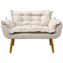 Ver imagem 7 de Namoradeira Decorativa Confortável para Sala Recepção Consultório  Manicure Alice Suede