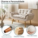 Ver imagem 2 de Namoradeira Decorativa Confortável Para Sala Recepção Consultório  Manicure Alice Suede