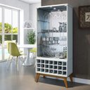 Ver imagem 1 de Cristaleira com Espelho, LED e Adega para 21 Garrafas Classic Retrô Imcal